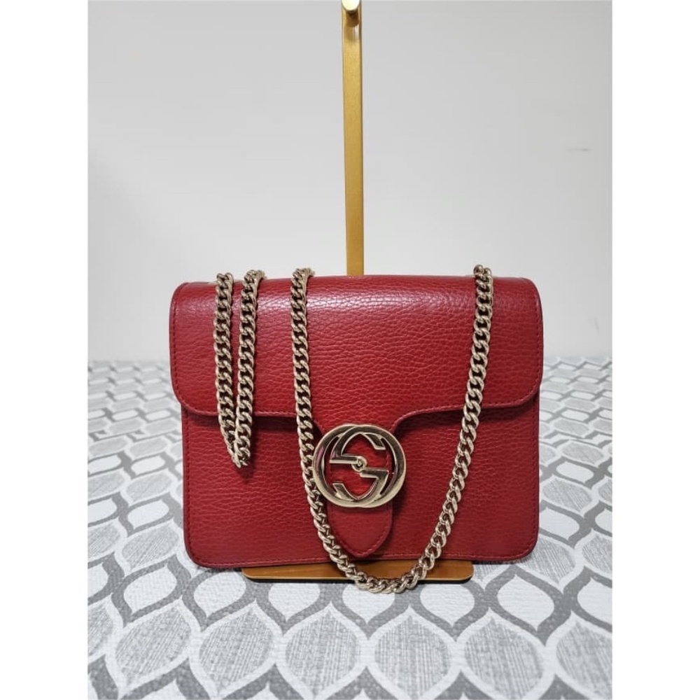 Authentic Gucci Chain Interlocking G Crossbody Ba… - image 13